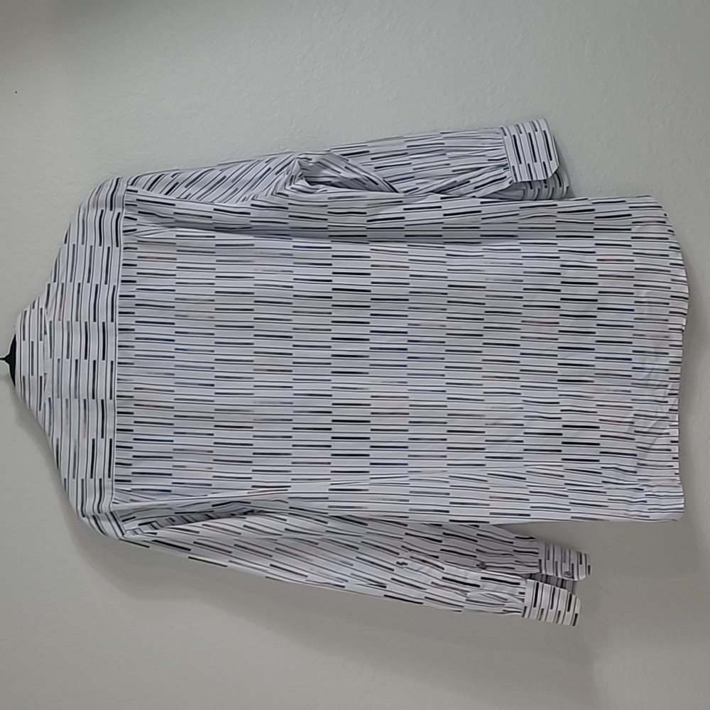 Haupt Men's White and Blue Striped Shirt Size M 39/40. 15.5 - Picture 6 of 8